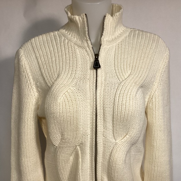 Vintage Tommy Hilfiger Full Zip Cardigan Sweater Womens size Medium - Picture 2 of 9